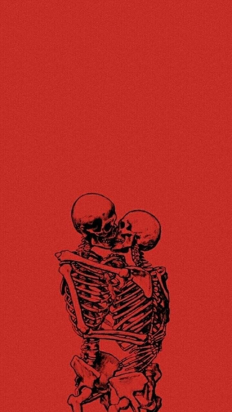 Rojo, calaveras, red, HD phone wallpaper | Peakpx