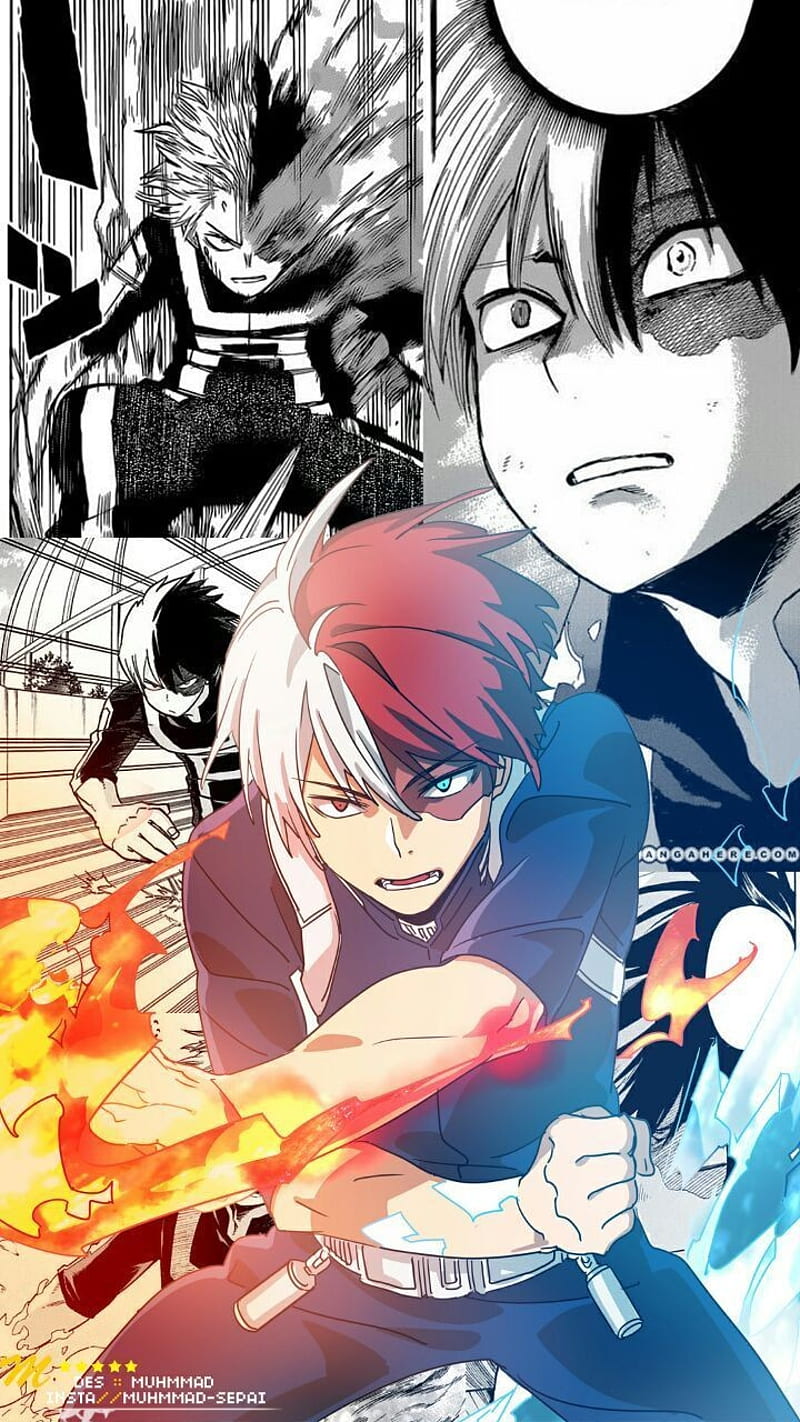 Todoroki, anime, my hero academia, My hell Akademia, fire, ice, HD phone wallpaper