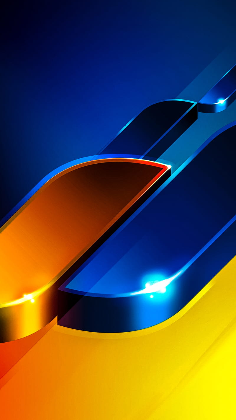 Yellow Blue, abstract, HD phone wallpaper