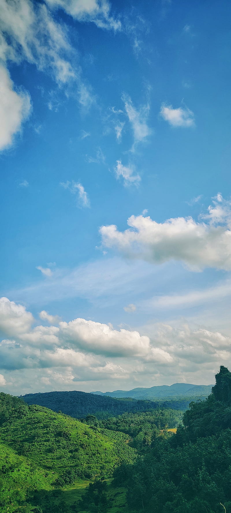 Sky with Mountain, blue, ceylon, clouds, time, mobile graphy, sri lanka, HD phone wallpaper