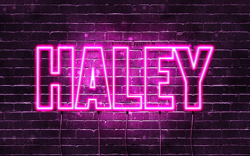 Haley with names, female names, Haley name, purple neon lights ...