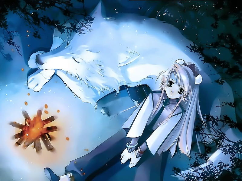 2d cute and adorable blue and white wolf