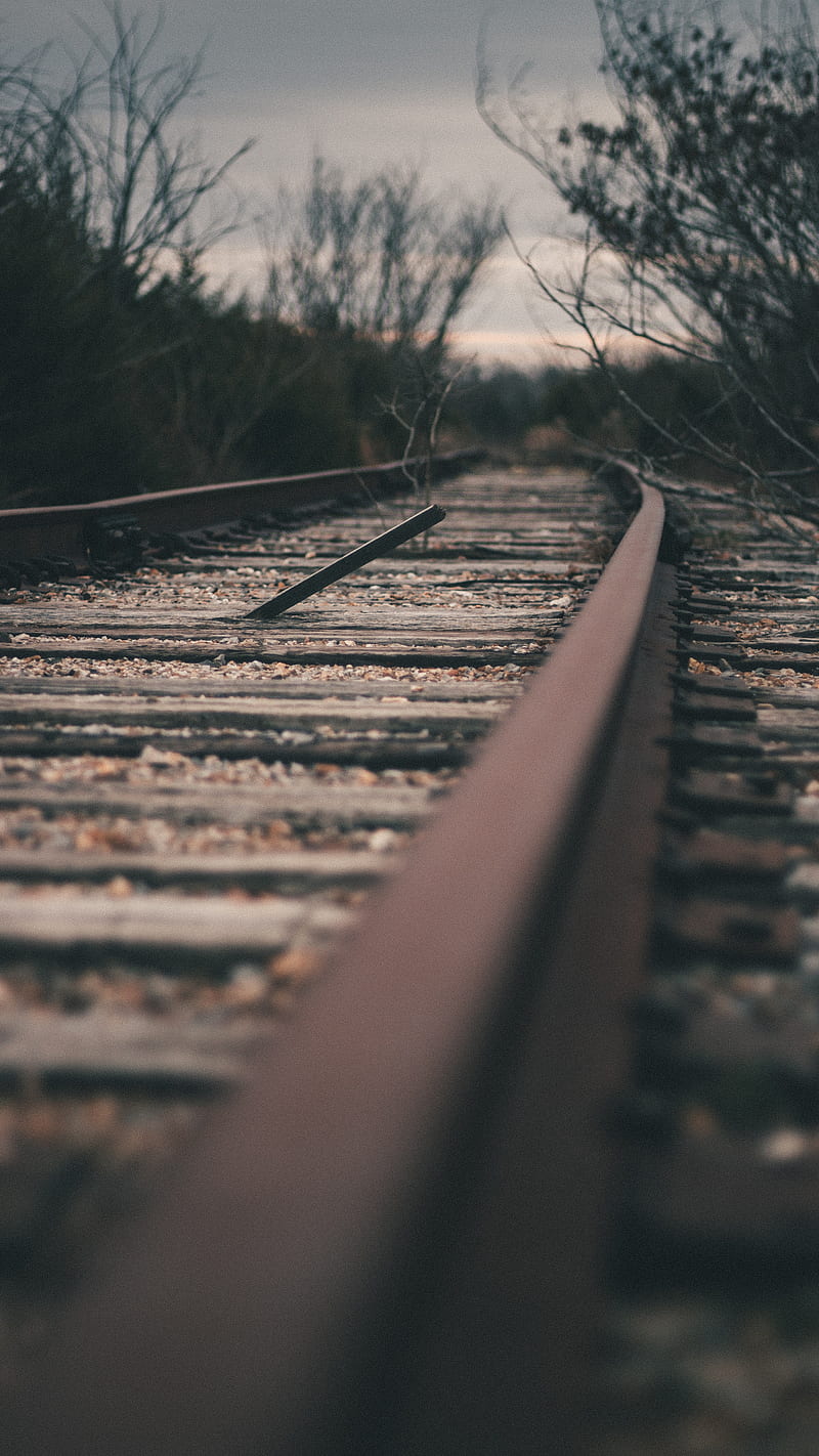 rails, railway, distance, HD phone wallpaper