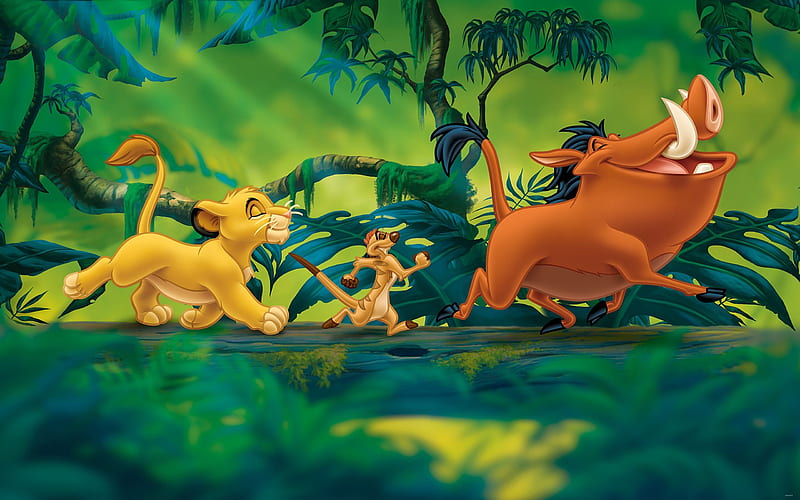 The Lion King, The Lion King (1994), Disney , Pumbaa (The Lion King) , Simba , Timon (The Lion King), HD wallpaper