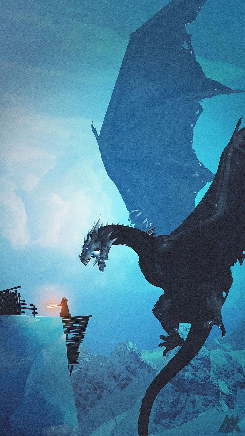 Game of thrones, got, winter is coming, knight king, daenerys targaryen, dragon, dragons, HD phone wallpaper