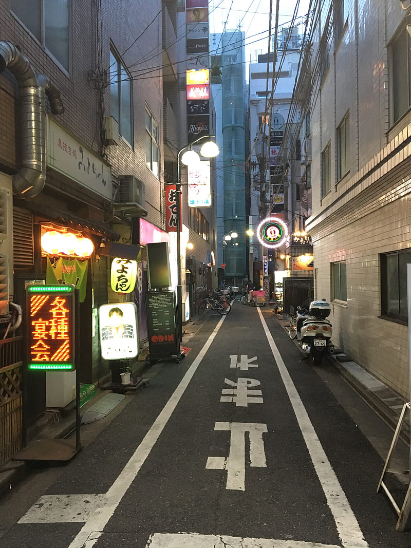 street, street light, japan, HD phone wallpaper