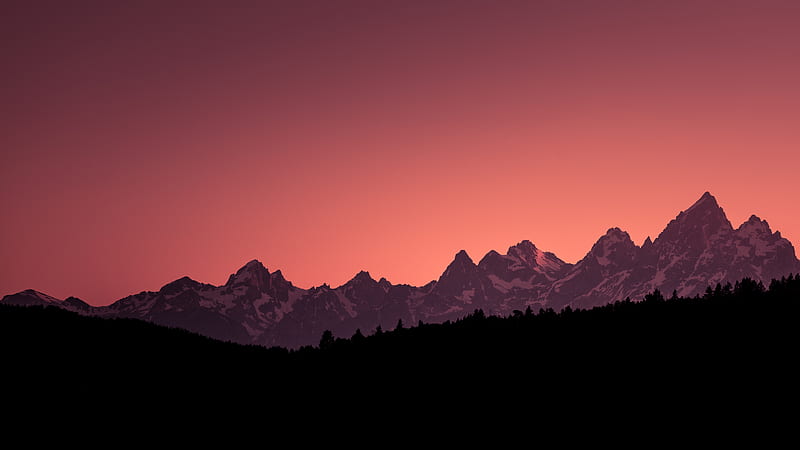 Grand Teton Sunset, nature, sunset, mountains, HD wallpaper