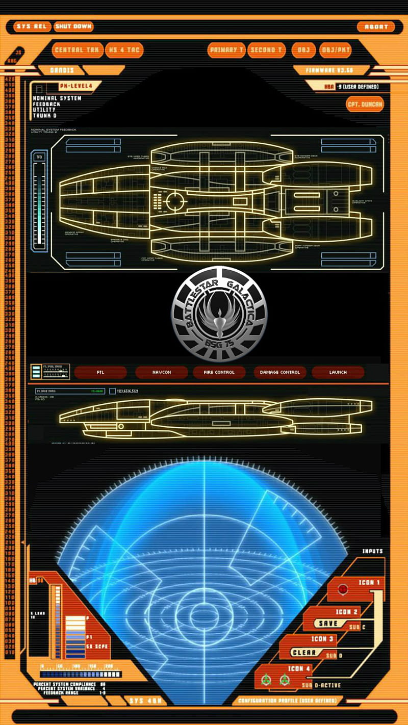 Galactica DRADIS, bsg-75, dradis, galactica, HD phone wallpaper