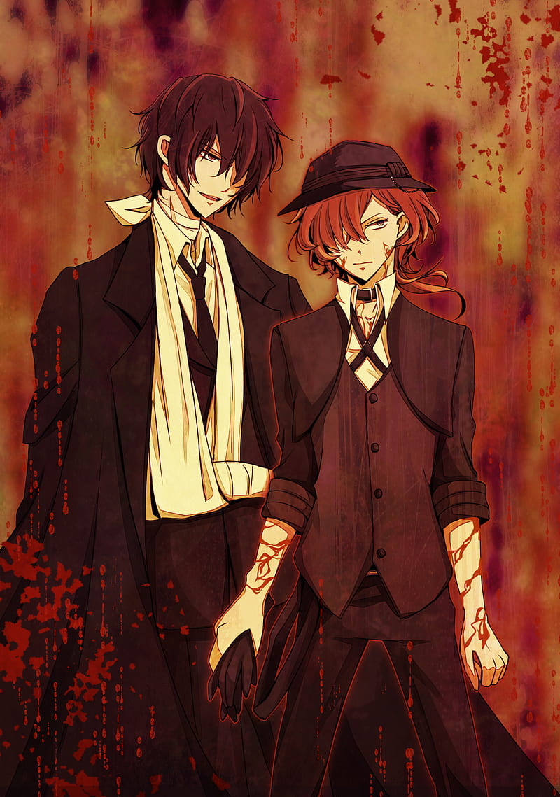 Wallpaper group, anime, art, guys, characters, Bungou Stray Dogs, Stray  Dogs: A Literary Genius, Nakahara Chuuya for mobile and desktop, section  сёнэн, resolution 1920x1186 - download