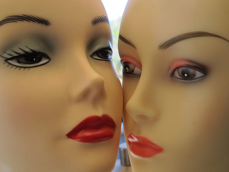 Close Friends, faces, ladies, females, mannequins, HD wallpaper
