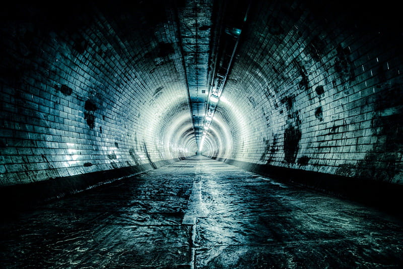 Greenwich Foot Tunnel, BLUE, London, TUNEL, HD wallpaper