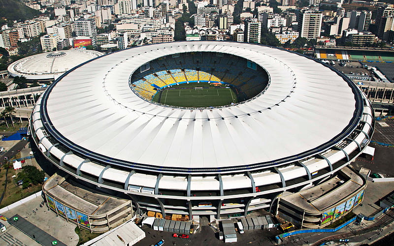 Maracana Stadium, Rio de Janeiro, Brazil, Brazilian football stadium, the main sports arena, largest stadium in Brazil, Maracana, Estadio Jornalista Mario Filho, Flamengo, Fluminense, HD wallpaper