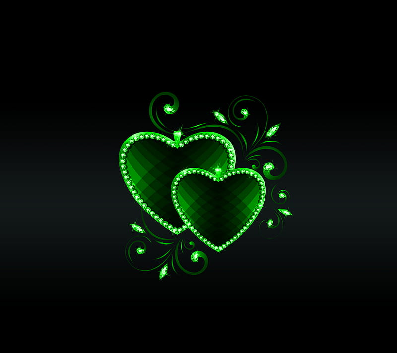 Green heart, art, desenho, flirt, love, new, nice, romantic, HD wallpaper |  Peakpx