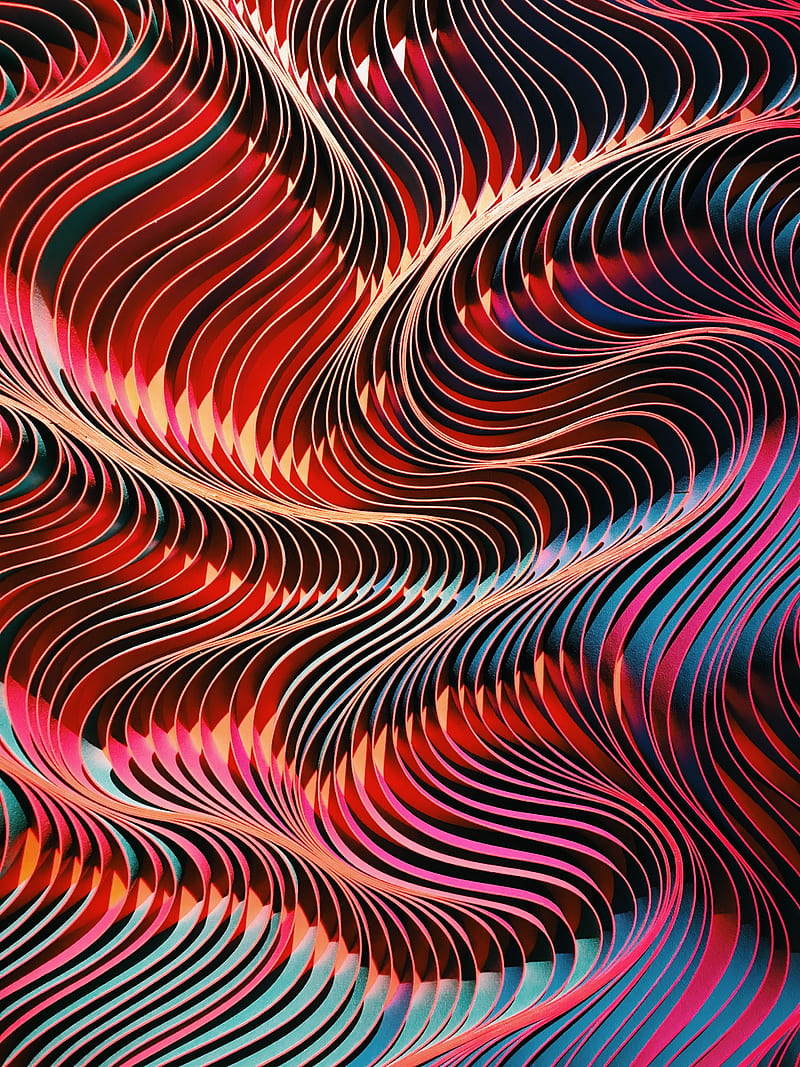 wavy, curvy, lines, smooth, texture, HD phone wallpaper