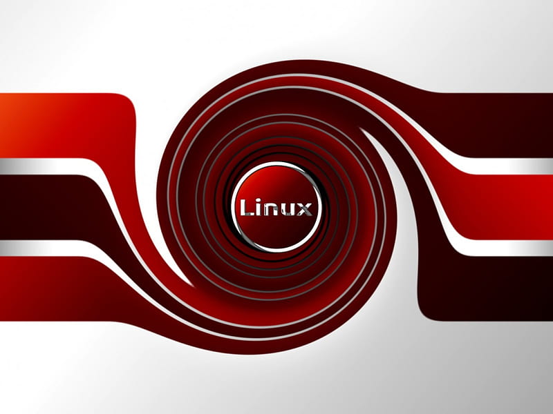 Linux dark red twirl 4:3, elementary, mint, Linux, ubuntu, debian, HD wallpaper