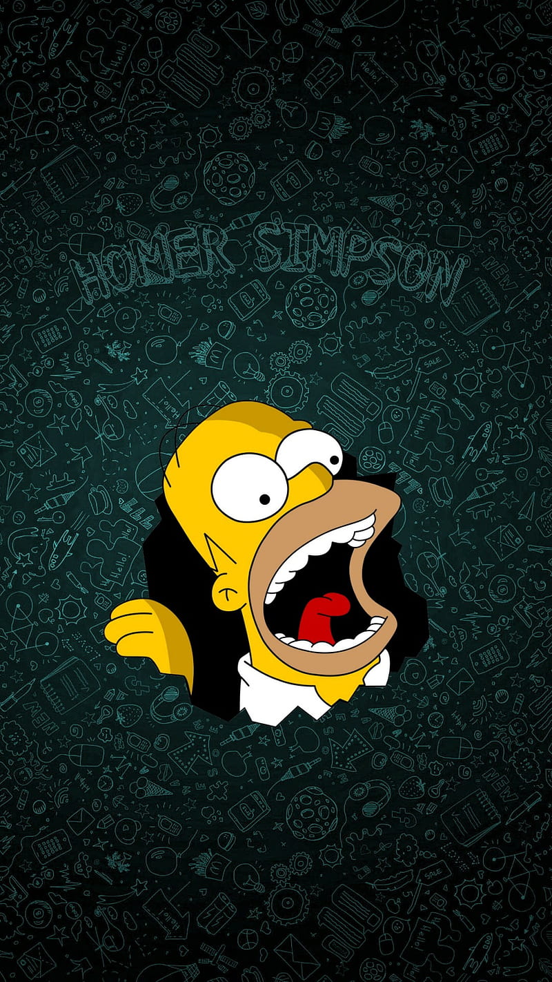 Homer Simpson, green, HD phone wallpaper