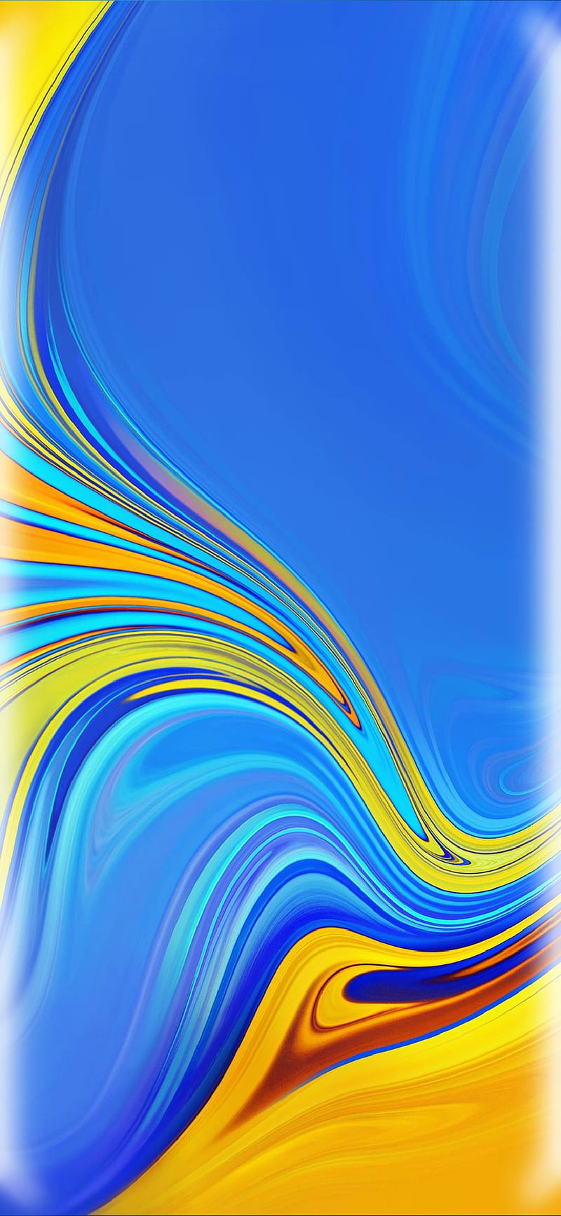 Galaxy A9, samsung, galaxy, edge, curved, note, abstract, melted, yellow, colors, android, HD phone wallpaper