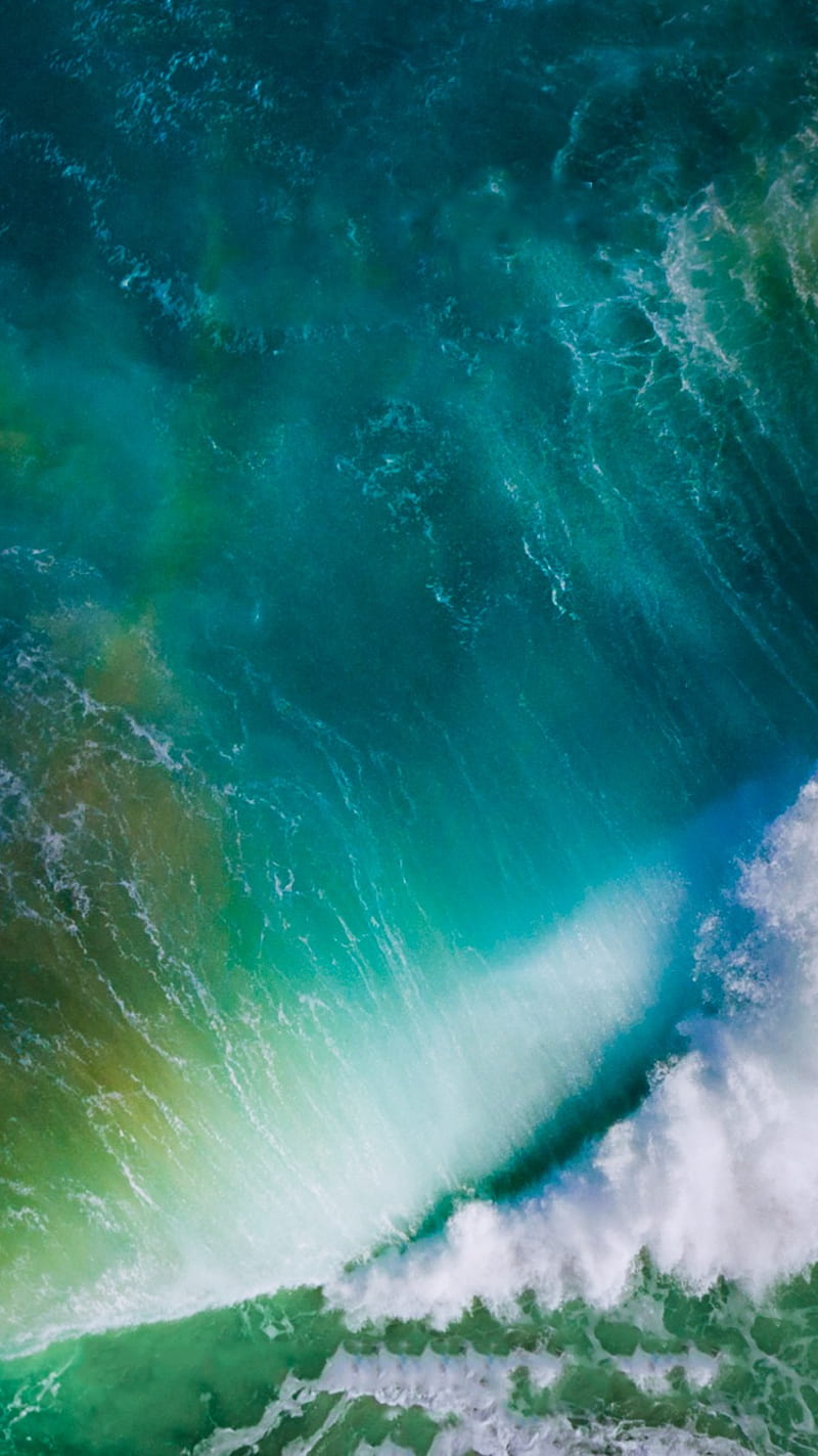Wave, background, bonito, ios 10, ocean water, HD phone wallpaper | Peakpx