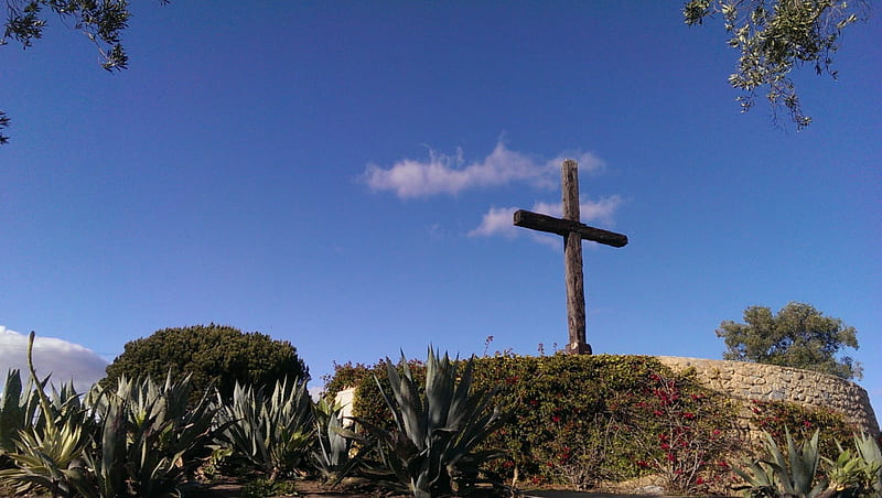 Serra Cross (Ventura, California), Serra, Sky, California, Cross, Ventura, Nature, HD wallpaper