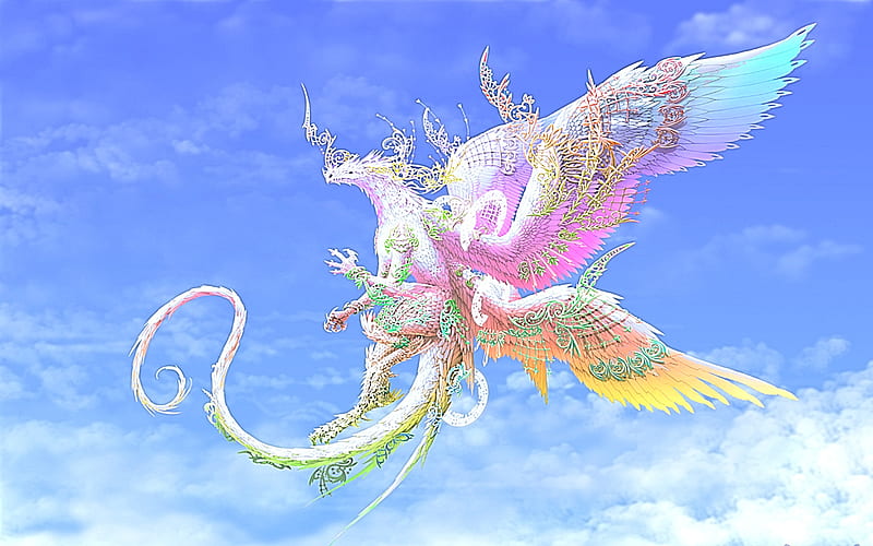 Phoenix-Dragon, cool, lovely, awesome, beauty, gorgeous, HD wallpaper |  Peakpx