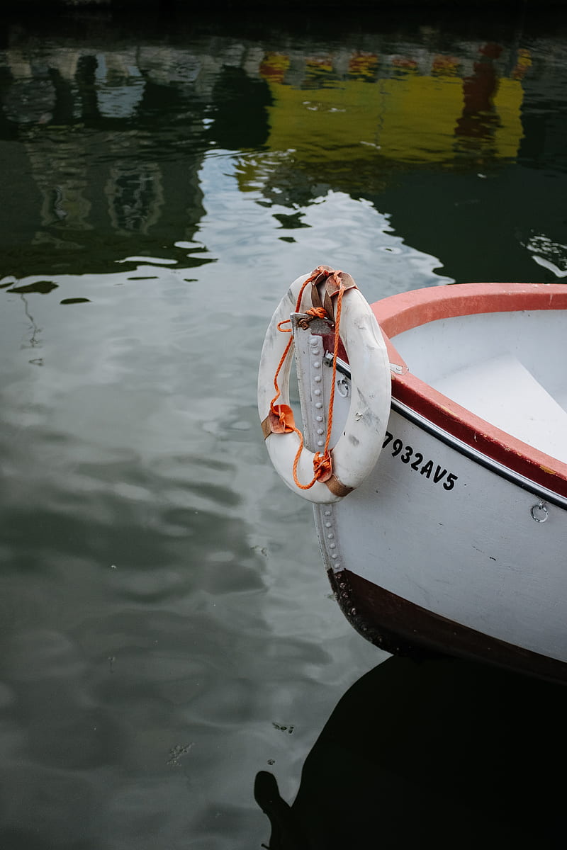 white buoy on boat, HD phone wallpaper