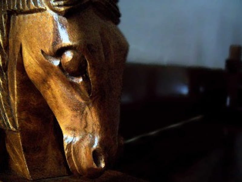 Horse Head, desenho, church, horse, mantle, wooden, sculpture, HD wallpaper