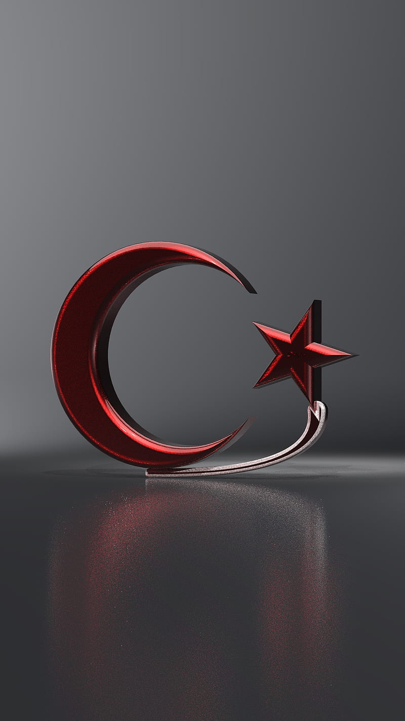 Turk bayragi, ay, bozkurt, descent, flag, hilal, kurt, red, turkish, HD phone wallpaper