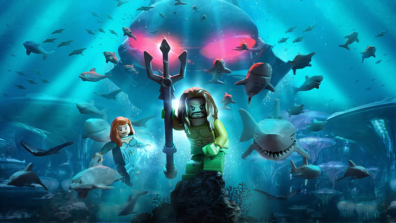 Lego Aquaman Poster , aquaman, mera, black-manta, movies, 2018-movies, superheroes, HD wallpaper