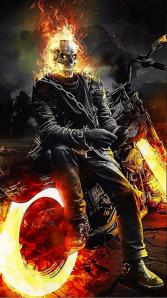 Ghost Rider, ghost-rider, movies, fire, bikes, HD wallpaper | Peakpx