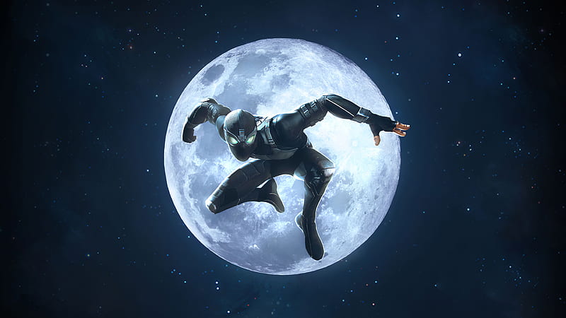Video Game, MARVEL Contest of Champions, Full Moon, Night, Spider-Man, HD wallpaper