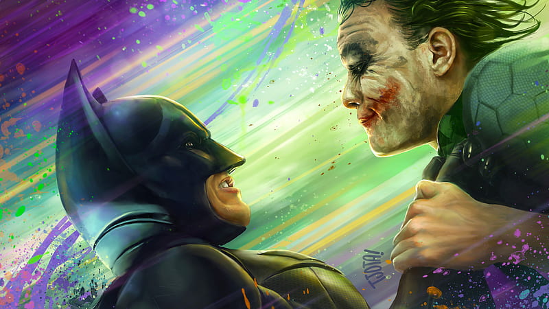 Joker And Batman Are Fighting Joker, HD wallpaper | Peakpx