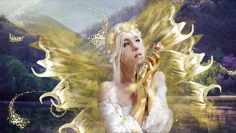 Fairy 5, artistic, pretty, stunning, bold, queen, breathtaking, bonito, magic, woman, women, sparkle, fantasy, fairy queen, butterfly, feminine, gorgeous, daring, fairy, female, lovely, storybook, creative, girl, magical, HD wallpaper