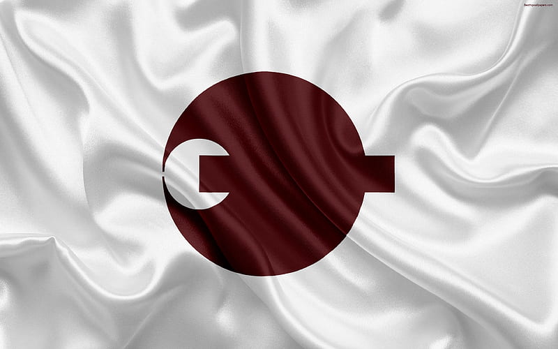 Flag of Nara Prefecture, Japan silk flag, symbols, Nara, emblem, symbols of Japanese prefectures, HD wallpaper