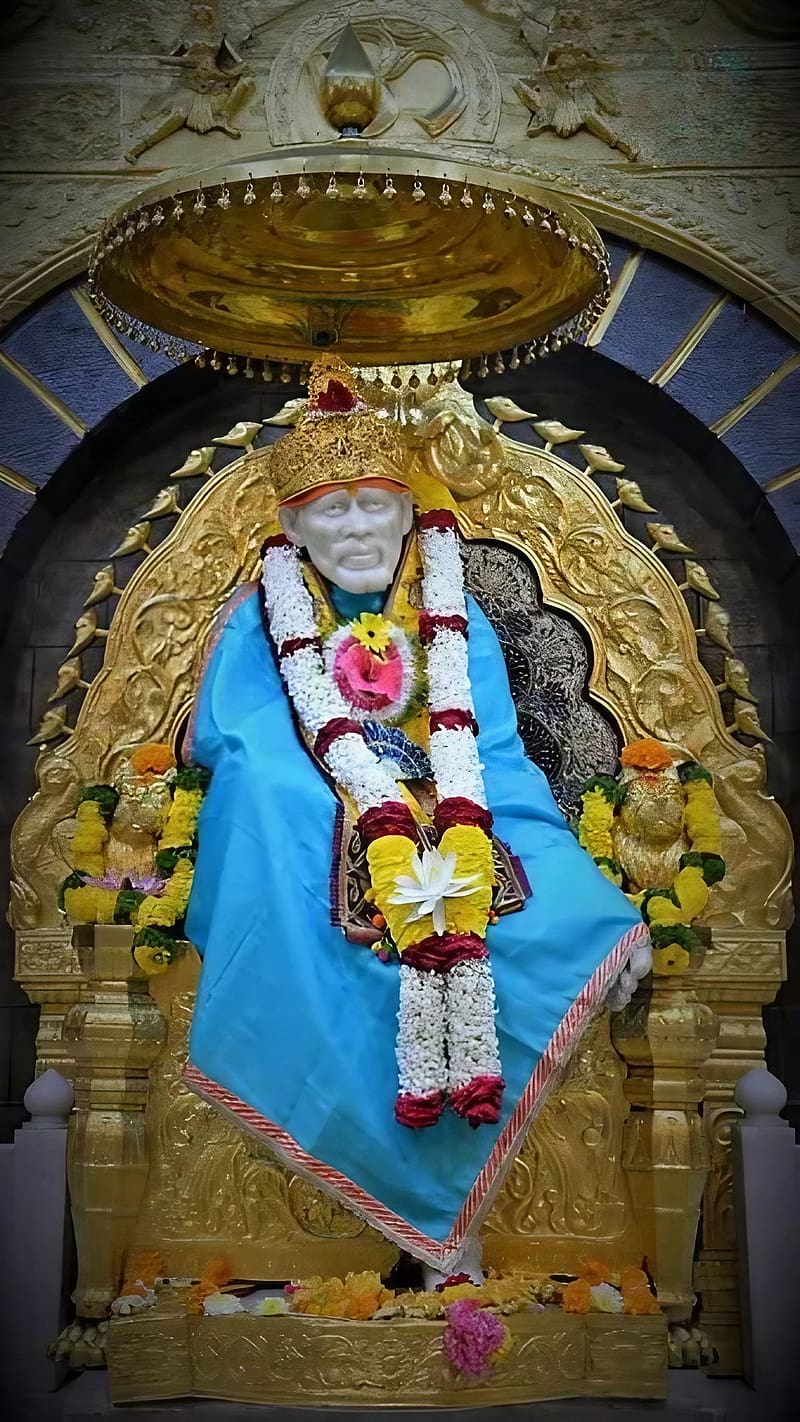Shirdi Sai Baba, Blue Kafni, indian saint, shirdi temple, om sai ...