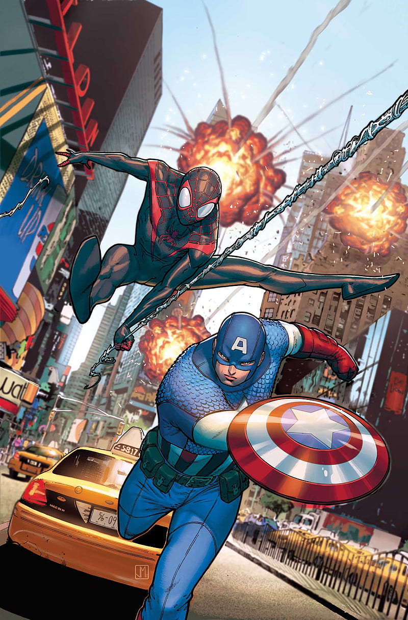 Capitan america, marvel, spiderman, HD phone wallpaper | Peakpx