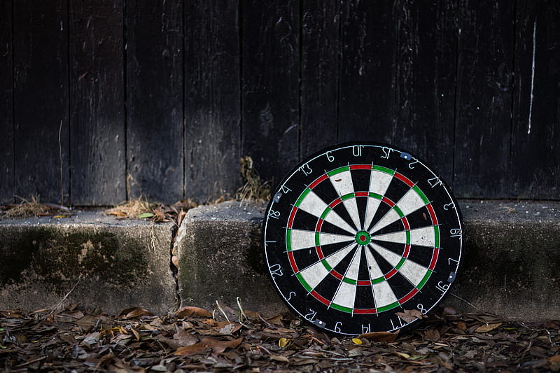 darts, board, leaves, HD wallpaper