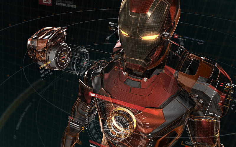 Iron Man superheroes, digital art, Marvel Comics, IronMan, HD wallpaper