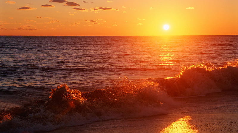 Pacific Sunset Pismo Beach California, sunset, sky, landscape, HD wallpaper