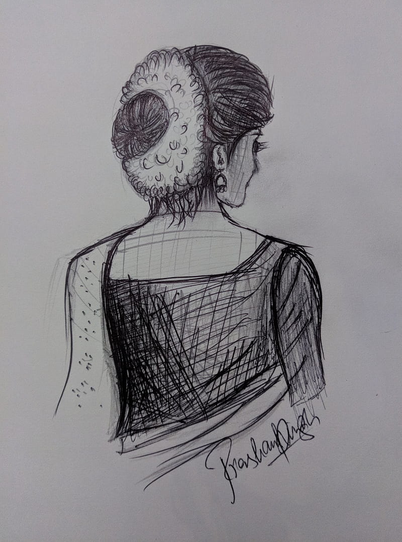 How to Draw Girl's Backside Hair