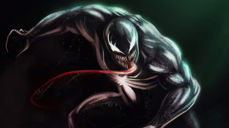 Venom newart, venom, superheroes, digital-art, artwork, artstation, HD wallpaper