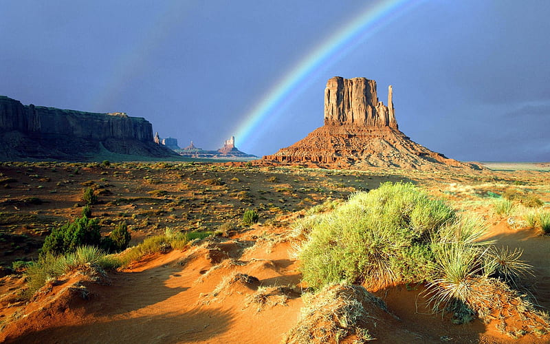 37 Monument Valley on the Rainbow, HD wallpaper