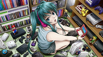 Gamer Girl Anime Gaming Desktop Setup 4K Wallpaper #6.2619