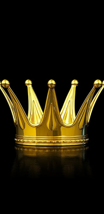 crown, gold, king, queen, black, HD phone wallpaper