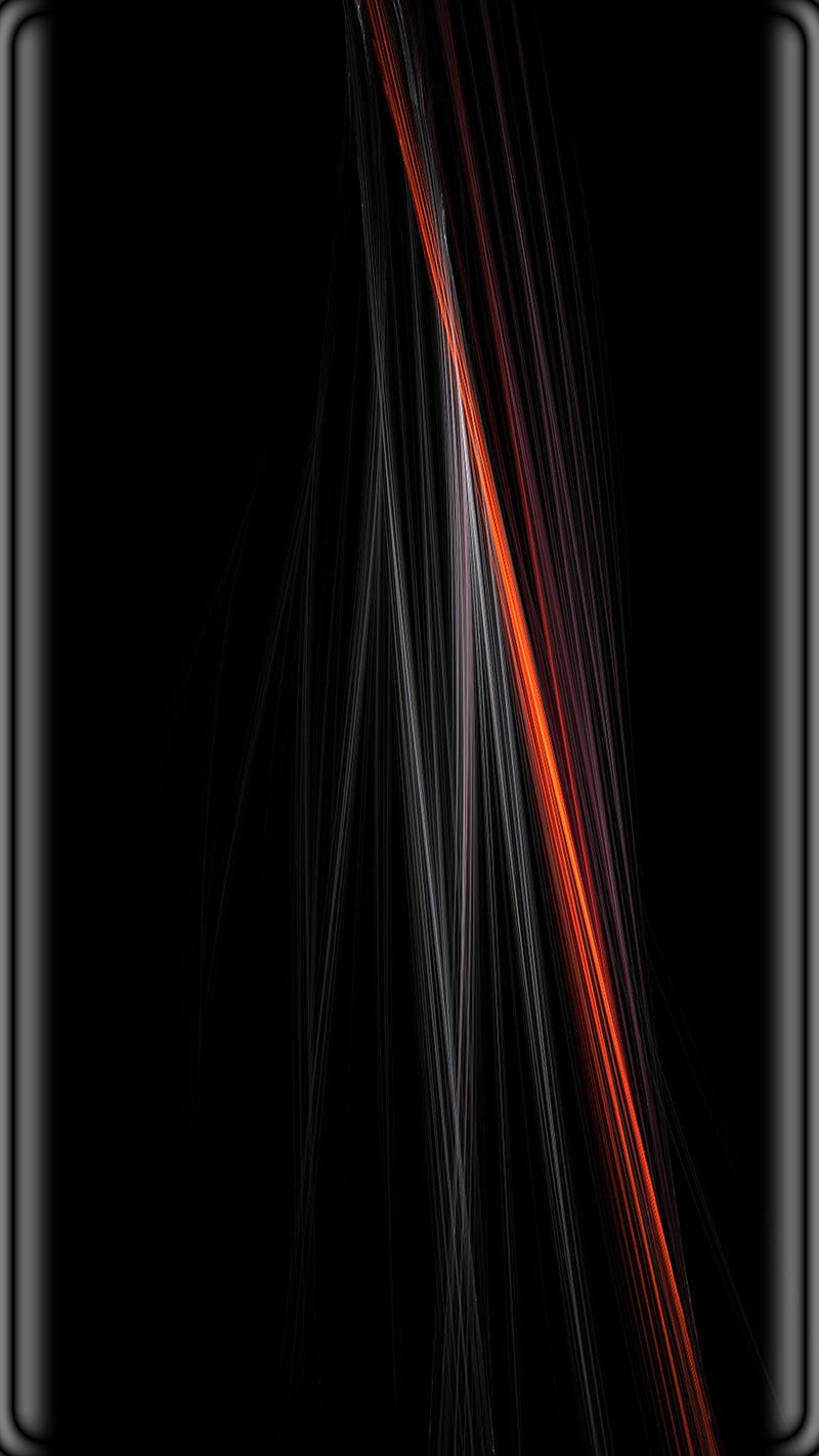 Abstract, black, edge, gris, lines, orange, s7, s8, HD phone wallpaper