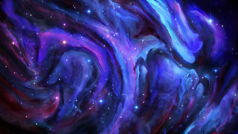 Nebula Indigo, HD wallpaper