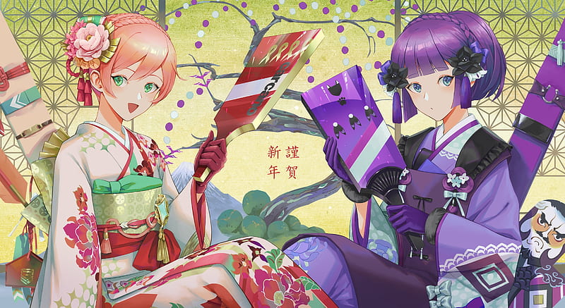 carcano m91/38, carcano m1891, girls frontline, kimono, Anime, HD wallpaper carcano m91/38, carcano m1891, girls frontline, kimono, Anime, HD wallpaper
