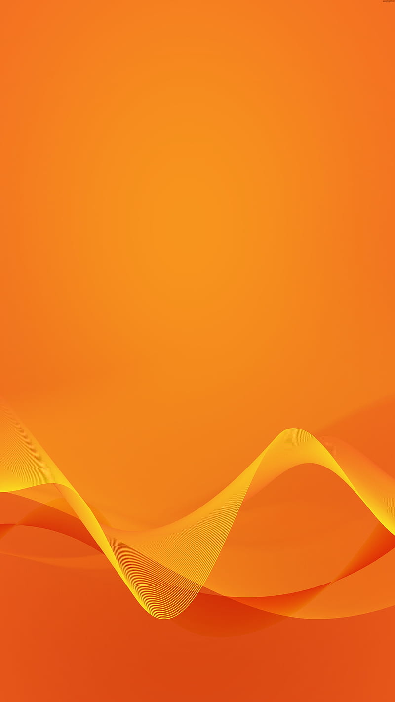 Wavy Orange, abstract, HD phone wallpaper