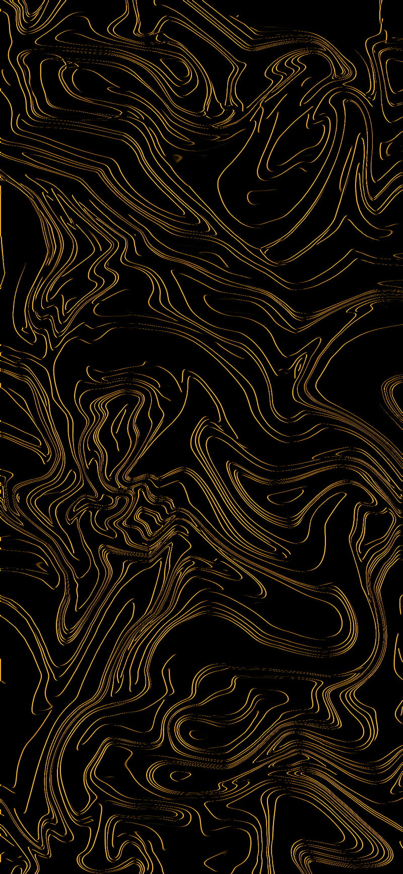 Melted Gold, art, black, desenho, gold, metal, swirl, HD phone wallpaper