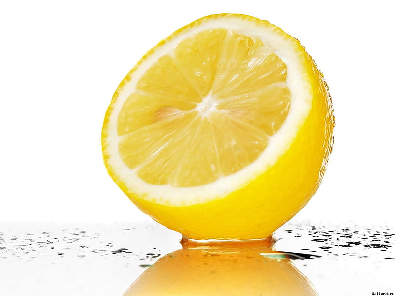 Lemon, tree, water, yellow, white, HD wallpaper