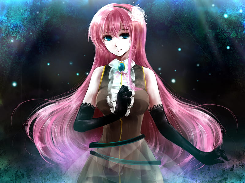 Megurine Luka Pretty Dress Luka Bonito Megurine Nice Anime Beauty Vocaloids Hd Wallpaper Peakpx